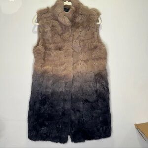Annabelle by SCBMI Real Fur Rabbit Ombre Longline Vest
Large Soft